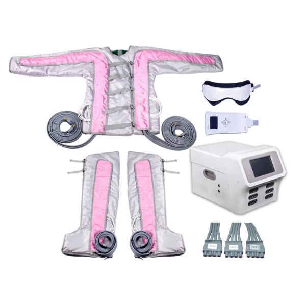 Air pressure compression infrared heated inflation pressotherapy machine