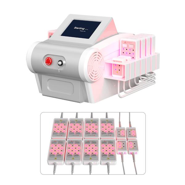 New style desktop 12 pads 144 diodes affordable price fat removal lipolaser with ems plates