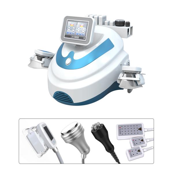 Portable 2 handles cryotherapy cavitation rf lipolaser fat freezing machine